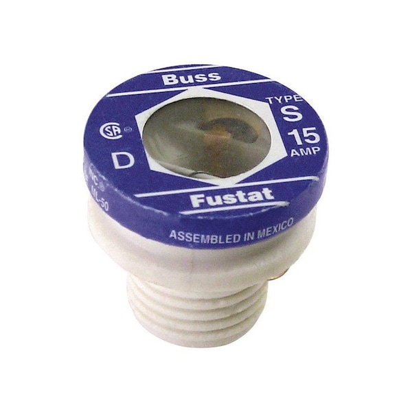 Eaton Bussmann Bussmann 15 amps Plug Fuse, 10PK BP/S-15 - main