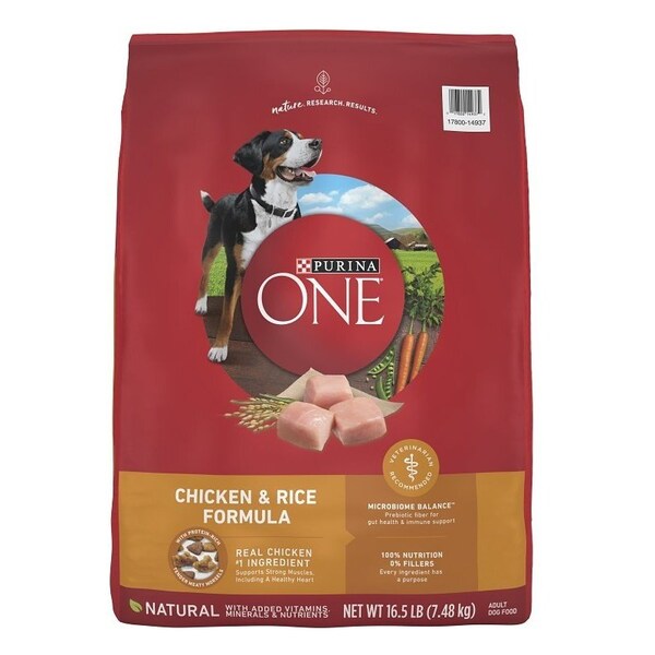 Purina One SmartBlend Dog Food, Adult Breed, Wet, Brown Rice, Lamb Flavor, 16.5 lb Can 14937 - main