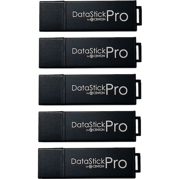 Centon Centon 64 GB DataStick Pro USB 3.0 Flash Drive - 64 GB - USB 3.0 - Black - 5 Year Warranty - 5 Pack S1-U3P6-64G-5B - main