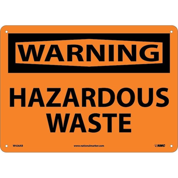 Nmc Warning Hazardous Waste Sign, W426AB W426AB - main