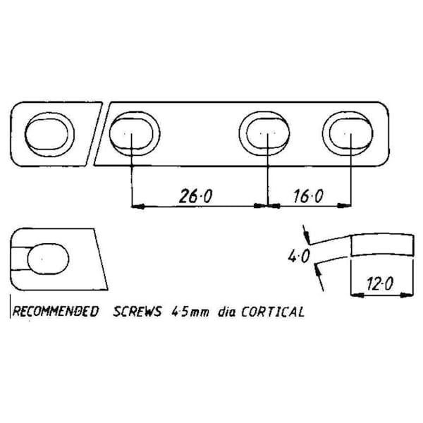 Jorgensen Laboratories Compression Plate 4.5mm, 6-hole, 103mm L J0427E - main