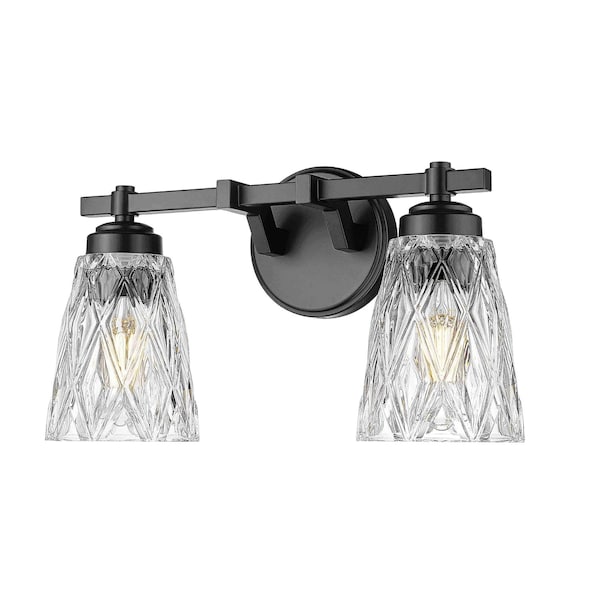 Z-Lite Andree Matte Black 2 Light Vanity 1960-2V-MB - main