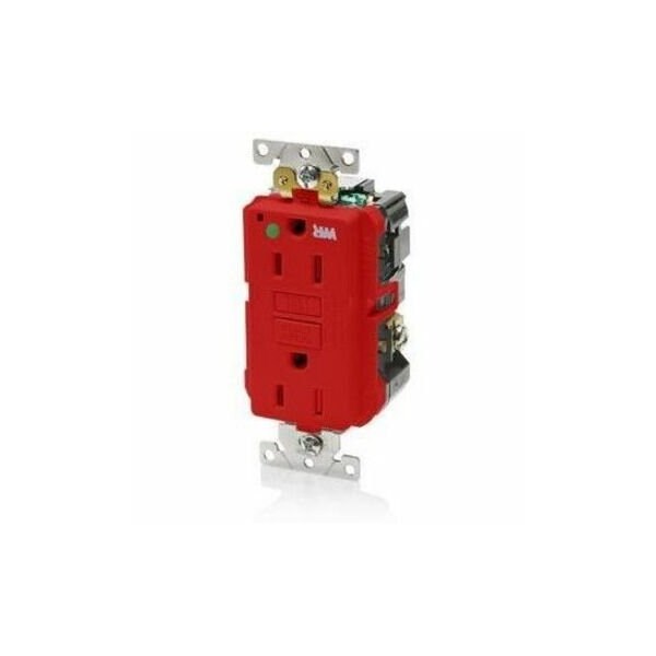 Leviton SmartlockPro GFCI 15A WR/TR/HG/PI Red GFWT1-HGR - main