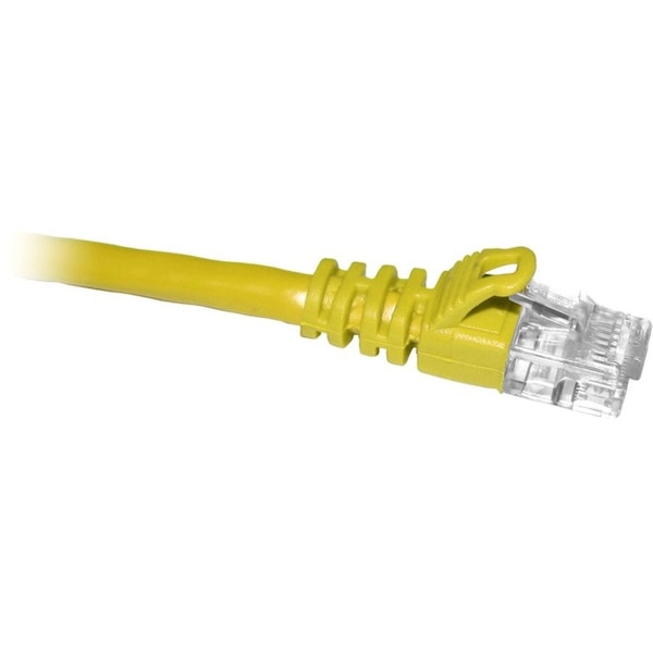 Enet Cat6 Yellow 1 Foot Patch Cable w/ Snagless Molded Boot (Utp) C6-YL-1-ENC - main