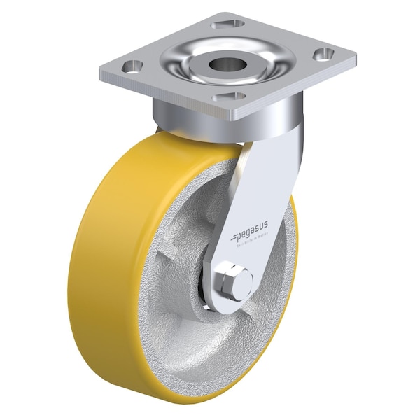 Pegasus Cstr, Swivl Plate, Yellow Urethan, 1760 lb. P24S-UY080K-14 - main