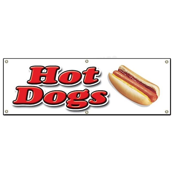 Signmission HOT DOG BANNER SIGN hot dogs cart signs B-72 Hot Dogs- - main