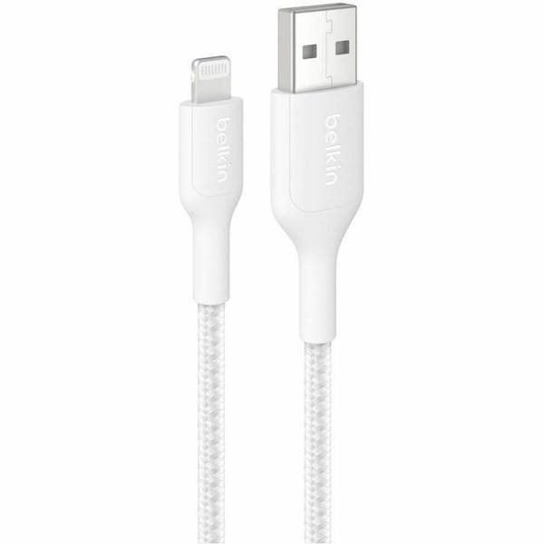 Belkin A - LTG CBL, BRAIDED PCR, 1M, WHITE CAA020FQ1MWH - main