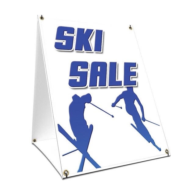 Signmission Ski Sale, 24 Inch x 18 Inch A-frame Yard Sign, Plastic Sign SBC-1824-Ski Sale - main