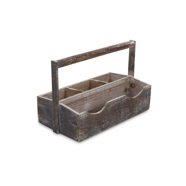 Homeroots 15" Brown Solid Wood Box 488029 - main