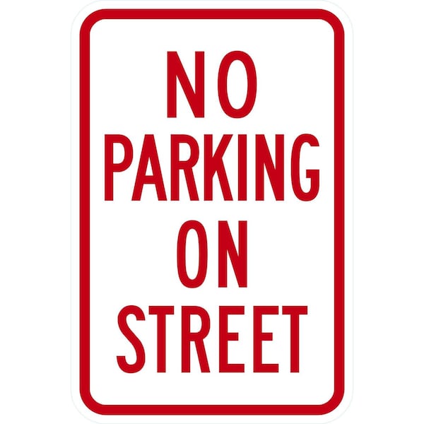Lyle No Parking On Street, 12x18, Non-Reflective, White G-4586-NA_12x18 - main