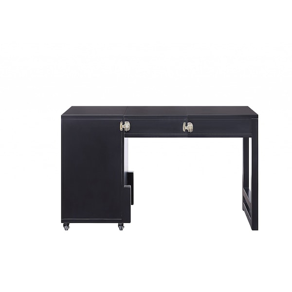 Homeroots 48" Black Writing Desk 347525 - main
