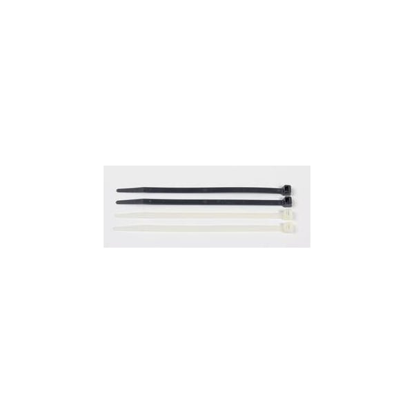 Peco Cable Tie, 4 in L, 7/8 in Max Bundle Dia., Black, Nylon, 18 lb Strength AL-04-18-0-C - main