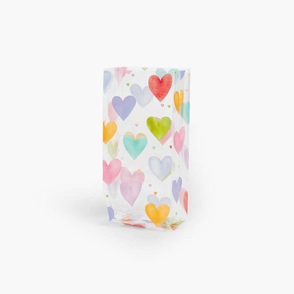 Nashville Wraps Painted Hearts Cello Bags, 3.5x2x7.75 in, 100PK C1BPHS - main