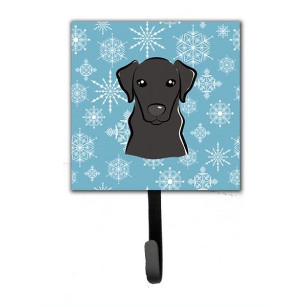 Carolines Treasures Snowflake Black Labrador Leash and Key Holder BB1669SH4 - main