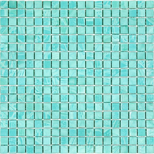 Apollo Tile Skosh 11.6 in. x 11.6 in. Glossy Mint Green Glass Mosaic Wall and Floor Tile 18.69 sqft/case, 20PK APLNB88GN425A - main