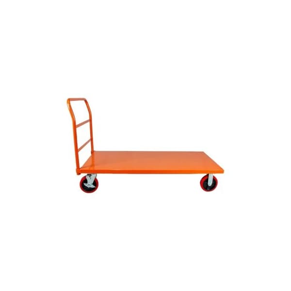 5Seconds Brand BOONE Heavy Duty Diamond Plated Industrial Platform Cart 60inX30in, 3300 lbs Capacity 555024 - main