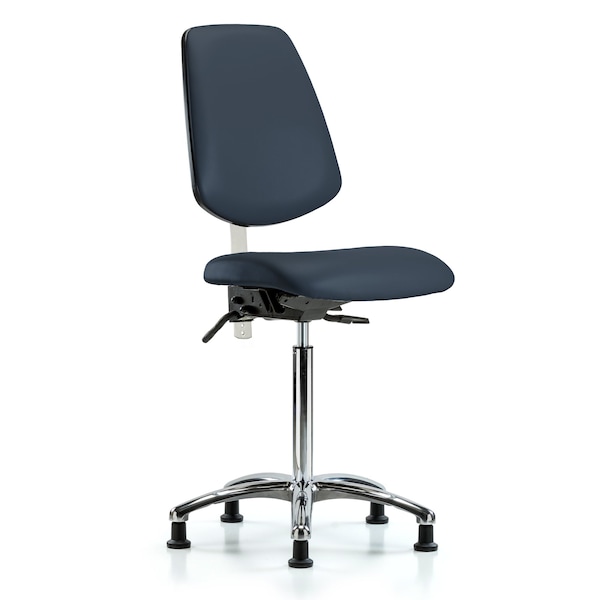 Blue Ridge Ergonomics Clean Room Chair Vin Med Ben Chair, Med, Bk, Nav, CL100, No Arms, 22" to 29" Height, Vinyl BR-NCR-VMBCH-MB-CR-T0-A0-NF-RG-8582 - main