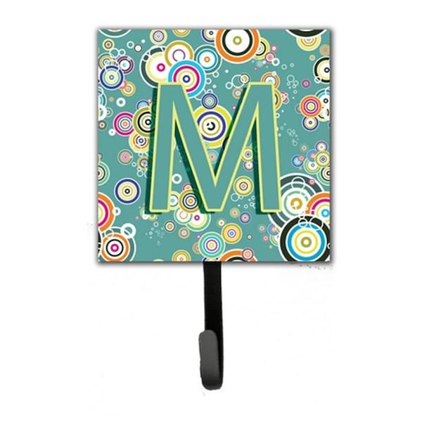 Carolines Treasures Letter M Circle Circle Teal Initial Alphabet Leash and Key Holder CJ2015-MSH4 - main