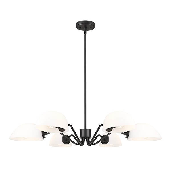 Z-Lite Breton Matte Black 6 Light Chandelier 3048-6MB - main