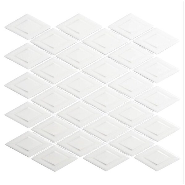 Andova Tiles SAMPLE-Venecia Adriatic 1-in. x 3-in. 3D Framed Diamond Glossy Porcelain Wall Mosaic Tile SAM-ANDVEN1428 - main