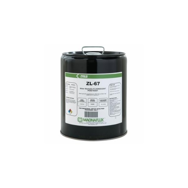 Magnaflux Zyglo ZL-67 Water Washable Fluorescent Penetrant, 5 gal, Pail 387-01-3274-40 - main
