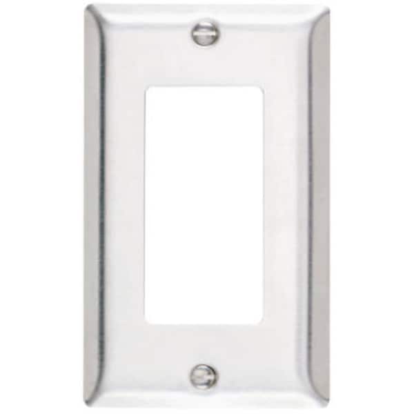 Legrand Wallplate, 4-1/2 in L, 2-3/4 in W, 1 -Gang, Stainless Steel, Silver, Brushed SS26CC25 - main