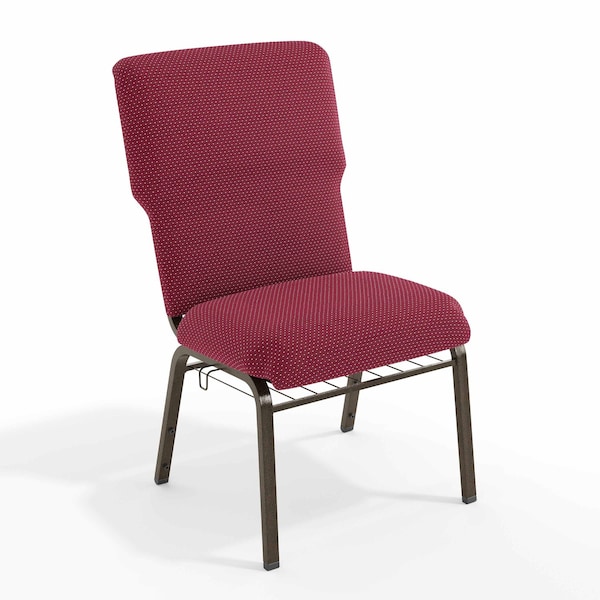 Flash Furniture Advantage Burgundy Pattern Discount Church Chair, 21" Wide EPCHT-100 - main