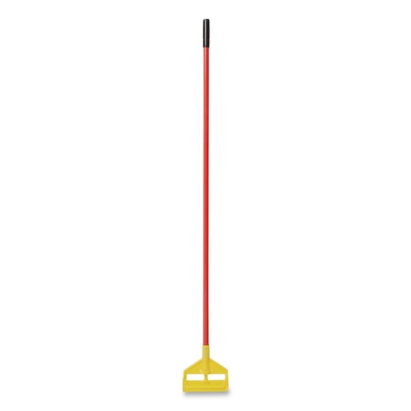 Rubbermaid Commercial 60 in Mop and Broom Handles, 1" Dia, Red/Yellow, Fiberglass FGH14600RD00 - main