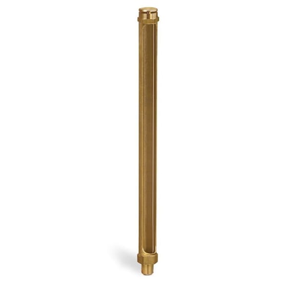 Oil-Rite Vented Straight Brass Gauge - 9 21/32in., 11 1/8in., 1/4in. Male NPT, 5/8in. dia B1145-10 - main