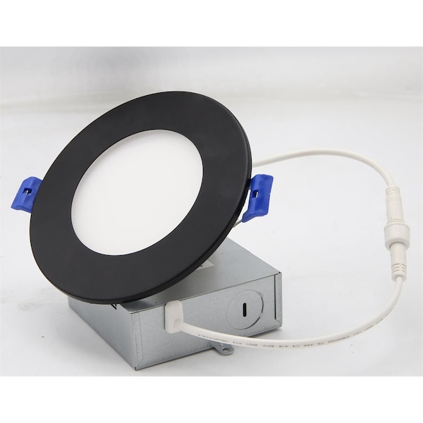 Sunlite LED 12W 700 Lumens 5CCT (2700K-5000K) 90 CRI Energy Star Black Slim Round Downlight Fixture 90154-SU - main
