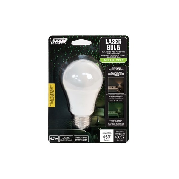 Feit Electric 4.7W GRN Laser A19 Bulb BPA19/G/LASER/LED - main