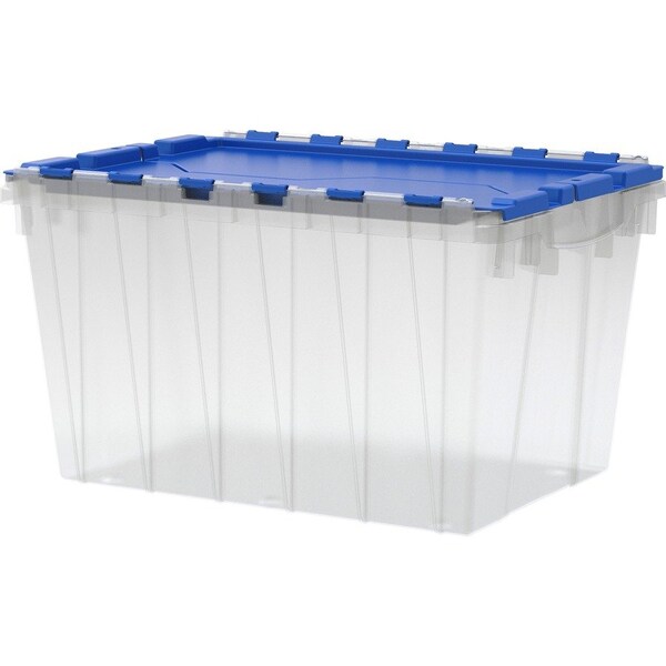 Akro-Mils Storage Tote, 12 gal, 21-1/2 in L x 15 in W x 12-1/2 in H, Clear AKM66486CLDBL - main