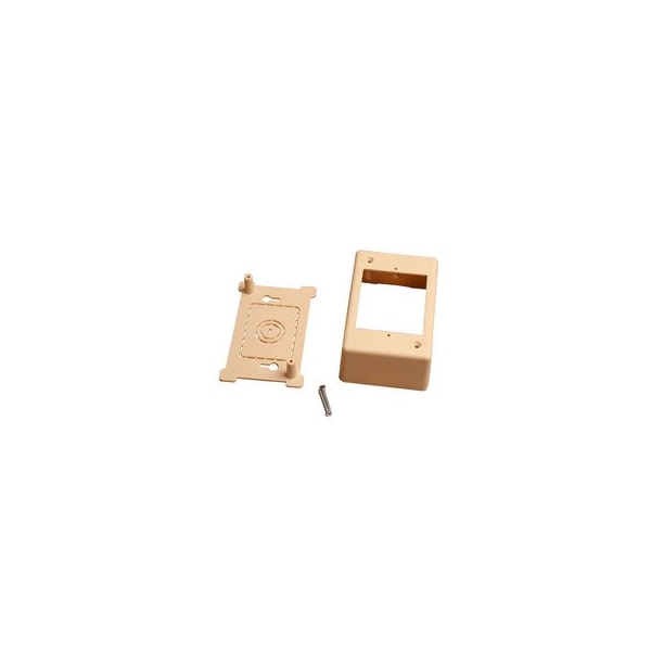Cable Wholesale Single Gang Surface Mount Box for Raceways, low voltage, Ivory 31R5-100IV - main
