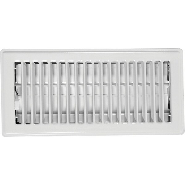 Imperial Standard Floor Register, 1134 in W Duct Opening, 2 in H Duct Opening, Steel, White RG0198 - main