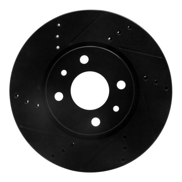 Dynamic Friction Co DFC Brake Rotor - Drilled and Slotted - Black 633-07002L - main