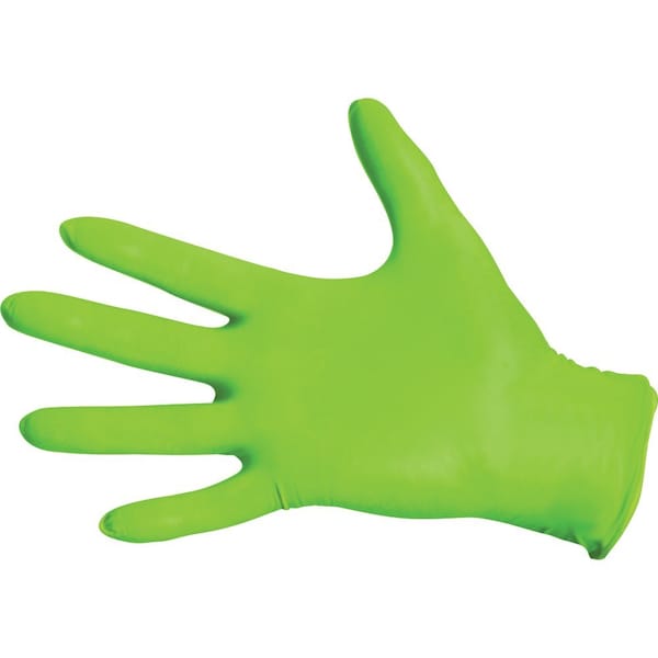 Workhorse Disposable Gloves, 650 Series, Nitrile, 5 mil, Powder-Free, Lime Green, S, 100 PK 650LIMEGRNS - main