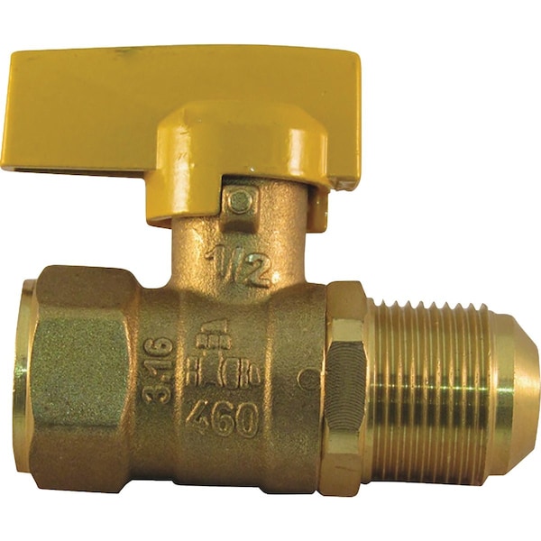 Pro-Flex 1/2'' Flarex1/2'' Flare Brass Gas Valve PFGV-FL12C - main