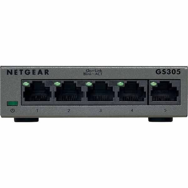 Netgear NETEGEAR 5-PORT GIGABIT ETHERNET UNMANAGED SWITCH GS305 GS305-300PAS - main