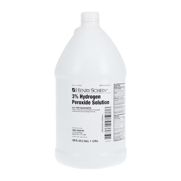 Henry Schein Hydrogen Peroxide 3% Antiseptic Solution, 128oz gallon/Bottle 1127070 - main