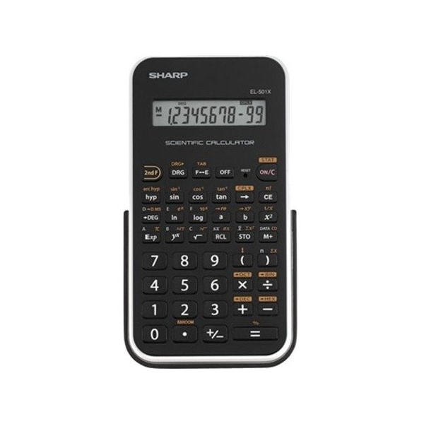 Sharp Scientific Calculator, EL501XBWH, 10-Digit, 3-1/4" X 6 X 1/2", Black/White EL501XBWH - main