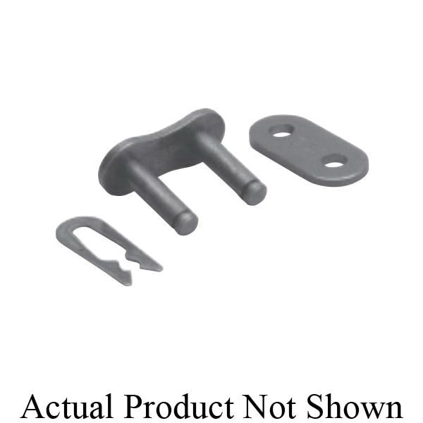 Senqcia 60-2NPCL Double Strand Spg Clip Connecting Link, 60-2NP chain, .75P, 1.96 OAW, .234 Pin, Stl S-60-2NPCL - main