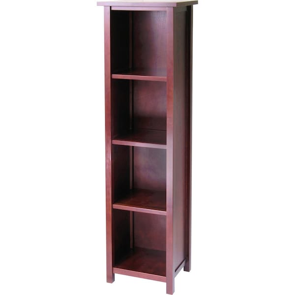Winsome 94416 Milan 5 Tier Tall Storage Shelf or Bookcase - Antique Walnut 94416 - main