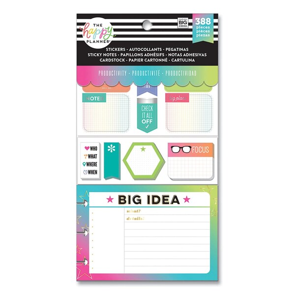 The Happy Planner Productivity Multi Accessory Pack, 388 Pieces PLMP-02 - main