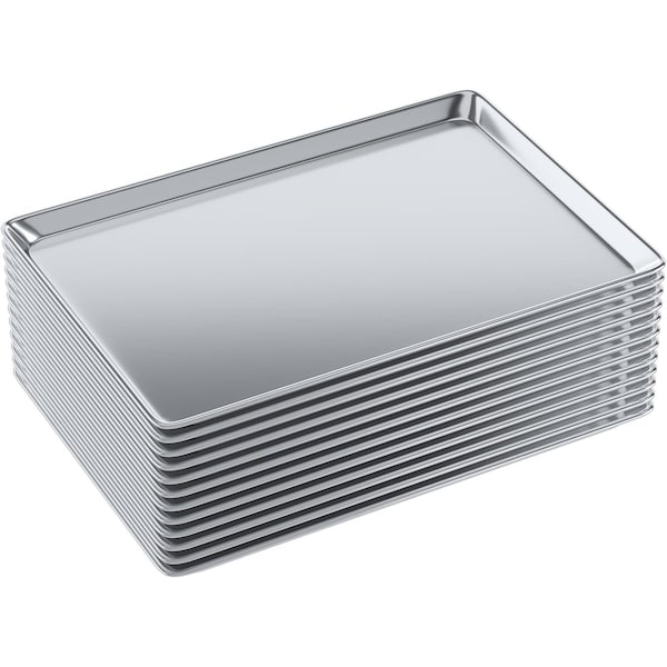 Amgood 18 in. x 26 in. 19 Gauge Full Size Aluminum Bun / Sheet Pan, 12PK SBP-19G-1826-12PK-Z - main
