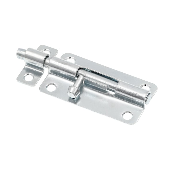 Prime-Line Door and Gate, Slide Barrel Bolt Latch 4 inch with Screws, Zinc Plated, Rust Resistant (Single Pack) U 117570 - main
