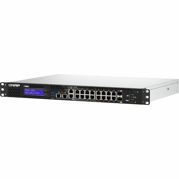Qnap QGD-1602-C3558-8GB-US 16- port switch, Intel Atom C3558 4C 2.2 GHz processor, 8GB DDR4 SODIMM RAM QGD-1602-C3558-8G-US - main