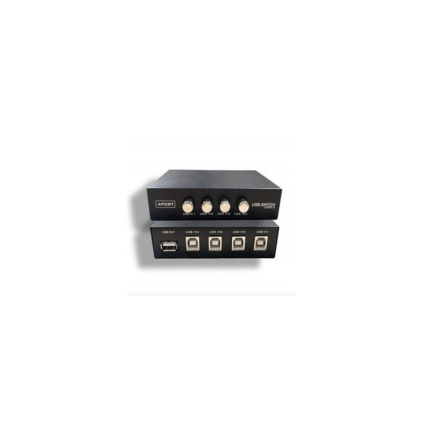 Cable Wholesale 4 PC to 1 USB Device, Manual Switch. USB2.0 40U1-01004 - main