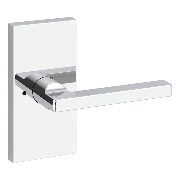 Baldwin Privacy Square Lever and Contemporary 5in Rose with 6AL Latch and Dual Strike Bright Chrome Finish PVSQUCFR260 - main
