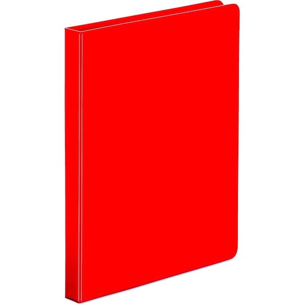 Universal Suede Finish Vinyl Round Ring Binder, 1/2" Capacity, Red UNV30403*** - main