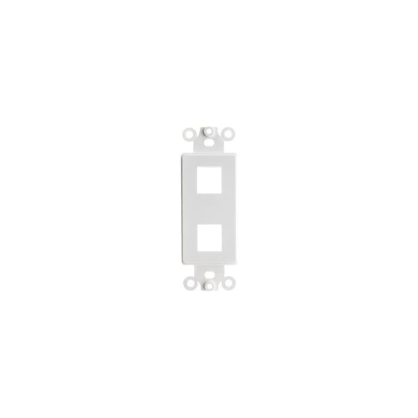 Swe-Tech 3C Decora Wall Plate Insert, White, 2 Hole for Keystone Jack FWT302-2D-W - main